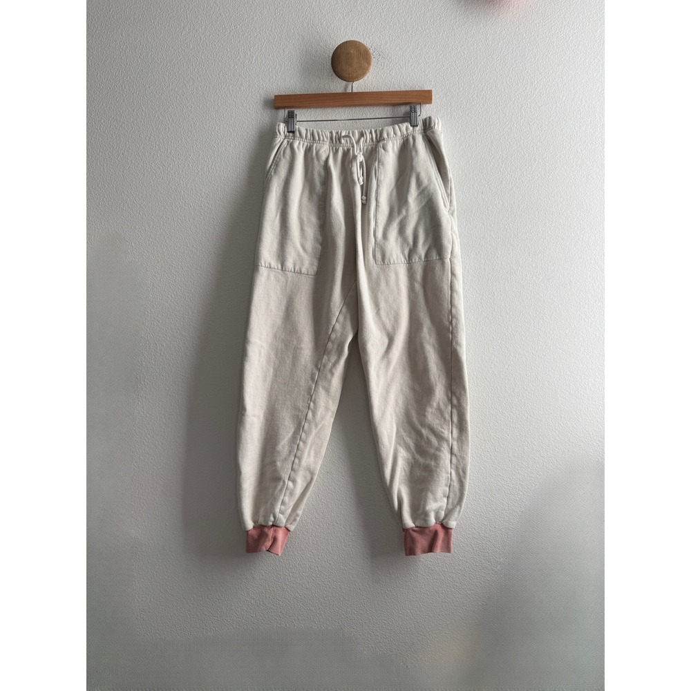 Industry of All Nations Organic Cotton Sweatpants Pink Cuffs Size Large